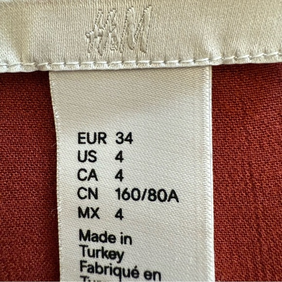 H&M Blouse Size 4~Dark Rust - Picture 3 of 7